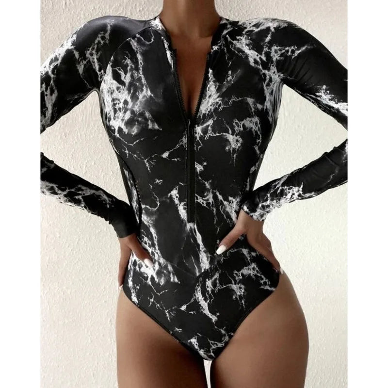 One-Piece Swimsuit Long Sleeve